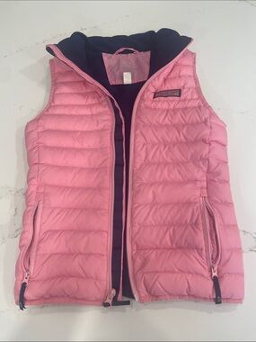 Girls' Vineyard Vines Pink Puffer Vest